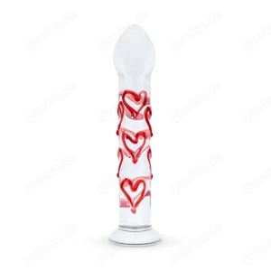Glas Dildo mit Herz