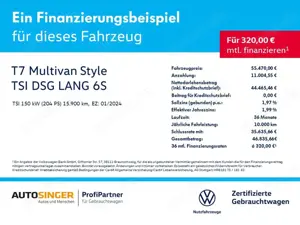 Volkswagen T7 Multivan Style TSI DSG LANG LÜ 6S *STDHZ*AHK* Bild 2