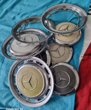 MB 4 Radkappe MB 190 SL, 300 SL, MB alle Ponton Modelle,2 MB Radkappen 123,110, 2 Zierringe