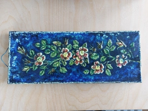 Majolika Karlsruhe Wandplatte 70er