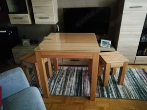 Kleine Sitzgruppe Buche massiv