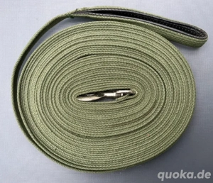 Hundeschleppleine 15 m kang, 20mm breit, grün von Fa. Trixi