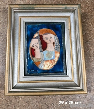 Keramik Wandbild J Ruth Faktorowicz alte Kollektion 