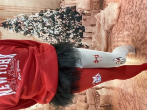 Strumpfhose Weihnachten unisex Mann Frau neu rot  weiß (42-46)