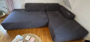 MYCS PYLLOW Ecksofa dunkelgrau - Polsterecke, L-Form:  261 x 72 x 168 cm