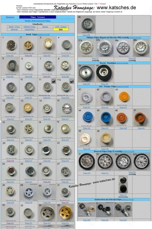 Felgen Achsen Motoren für Carrera Universal   Transpo und 1:24alt Originalteile