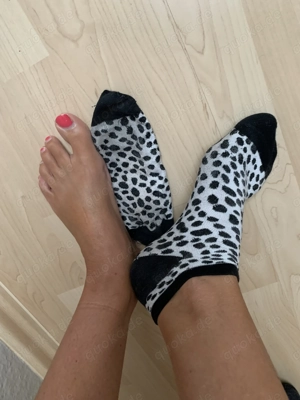 Getragene schwarz weiße Sneaker Söckchen ein echtes Highlight für Sammler & Liebhaber