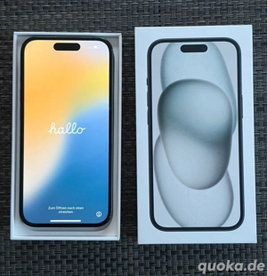 Apple iPhone 15 Schwartz neue top zustand mit verpakung mit Zubehör set 