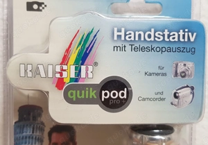 Kaiser Handstativ quick pod pro+, Fototechnik 6048, mit Aluminium Teleskop Auszug für originelle Auf