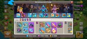 Account Clash of Clans Rh 17, max bis auf Heldenausrüstung 