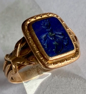 Antiker Wappensiegelring für Damen, Ringgröße 52