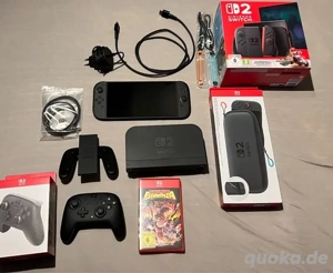 Nintendo switch 2 spiele konsole set mit Zubehör und verpakung + spiel