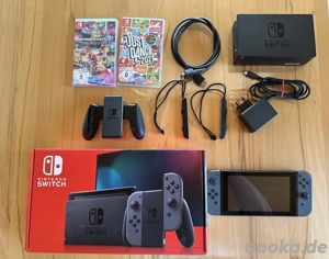Nintendo switch 1 spiele konsole mit Verpakung und 2 Videospiele + Zubehör set 
