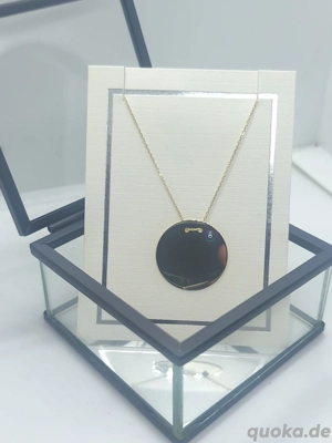 Goldhalskette mit Gravurplättchen (14k 585)