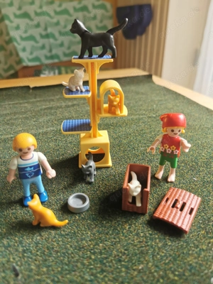 Playmobil Tiere 3 Sets Katzenbaum Artikelnr. 4498-A,. Hühnerstall 4492-A, Berner Sennenhund 4347.A