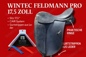 Wintec Pro Feldmann Sattel 17,5"   guter Zustand mit Kopfeisen Zubehör, Gullet (Kopfeisen) System