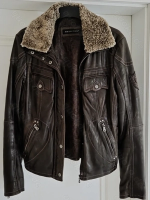 Damen Lederjacke, Jacke, Mauritius, Biker, Fellkragen (abnehmbar),  Leder, Gr. 38, wie neu 