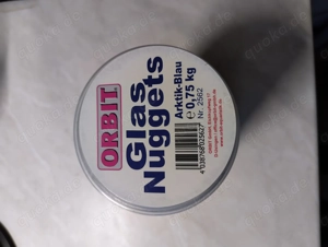 3x ORBIT Glas Nuggets arktik-blau Aquariumdeko