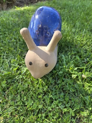 Schöne Deko-Schnecke, Schnecke, blau, Keramik, 35 cm lang, makellos, wie neu