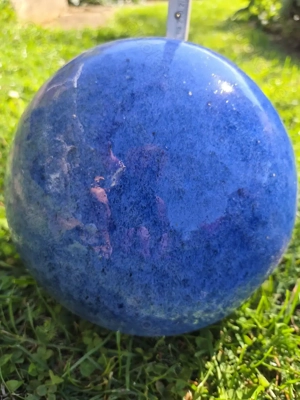 Schöne Dekokugel, Kugel, Keramikkugel, blau, Höhe 18 cm, makellos