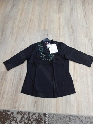 Damenbluse  Tunika Gr.46 schwarz neu