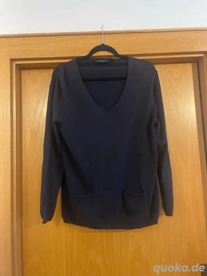 Dunkelblauer Pullover mit Taschen von Viento Donna, Größe 44