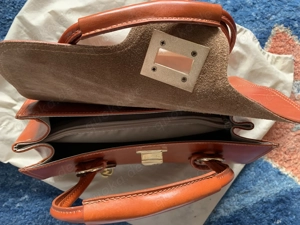 Roberta M cognacfarbene Echtleder  Damenhandtasche  Bild 7