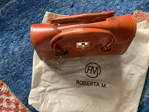 Roberta M cognacfarbene Echtleder  Damenhandtasche  Bild 6