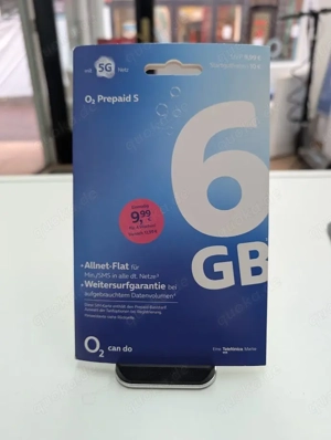O2 Prepaid Simkarte mit 10  Startguthaben aktiviert