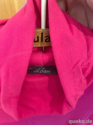 Pinker Rollkragenpullover von Dibari, Größe 44, rosa, Viskose Bild 2