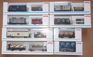 Märklin HO: 8x  "Insider"  u.  "Jahreswagen"  mit  Original Verpackung