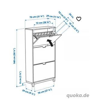 Weißer schuh schrank mit reichlich viel platz