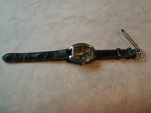 Watch-102 Leslly, Armbanduhr, Damen Uhr, Herrenuhr, Montre-bracelet, Schwarz
