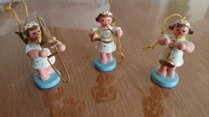 3 Engel, Erzgebirge, Kunsthandwerk, Sammeln, Dekorieren, Antik Bild 5