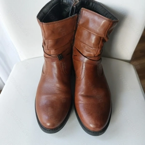Schöne Stiefelette in cognacfarben - Obermaterial echtes Leder