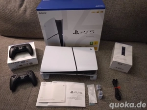 Sony Playstation 5 slim spielkonsole mit Originalverpackung und controller 