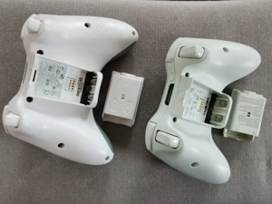 2x Original Microsoft XBOX 360 Wireless Controller in weiss Bild 8