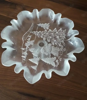 2 Weihnachten Teller Servierteller Walther Glas mit und ohne Fuß Bild 3