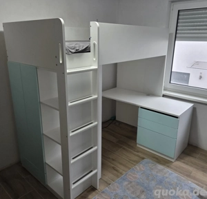 Hochbett mit Schreibtisch -- Smastad IKEA 