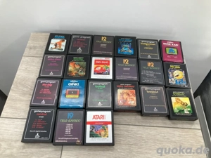 Vintage Atari 2600 Big 29 Spielekassetten-Konvolut mit ausklappbarem Organizer und AnleitEdler Schmu