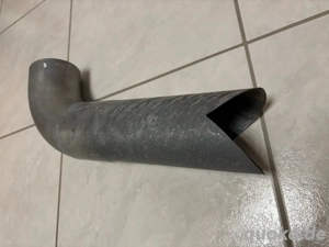 Wasserspeier Titanzink für Fallrohr + Bogen 80mm Wasserauslauf Dachrinne