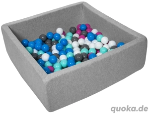Bällebad für Kinder, Maße: 90 x 90 cm, Spielfläche + 150 Bälle