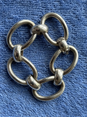 Armkette Silber im 70-er Jahre Style