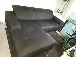 Wohnzimmercouch, Sofa 230x180 in anthrazit