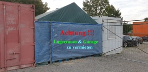 Garage Stellplatz Lagerplatz Industriezelt zu vermieten.