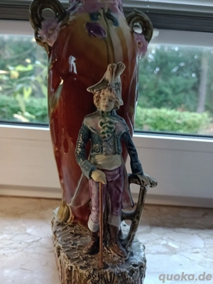 Antike Majolika Figuren Vase 