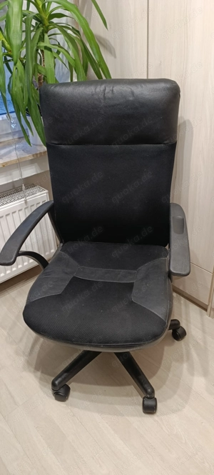 Bürostuhl Kunstleder in schwarz