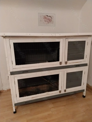 Hasenstall 2 Etagen grau