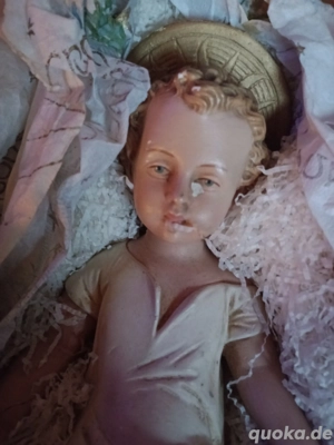 Antike Jesus Kind Figur 