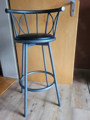 2 Barhocker wie neu, schwarz, Kunstleder, drehbar